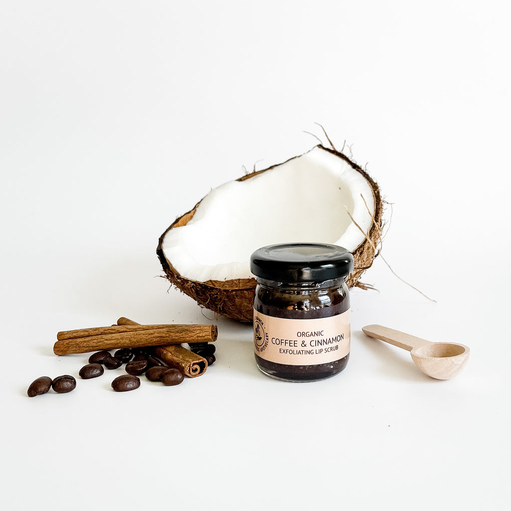 Organic Coffee & Cinnamon Exfoliating Lip Scrub
